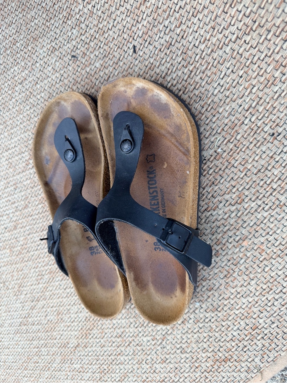 BIRKENSTOCK Gizeh 38 Narrow Black Birko-Flor - Picture 4 of 6